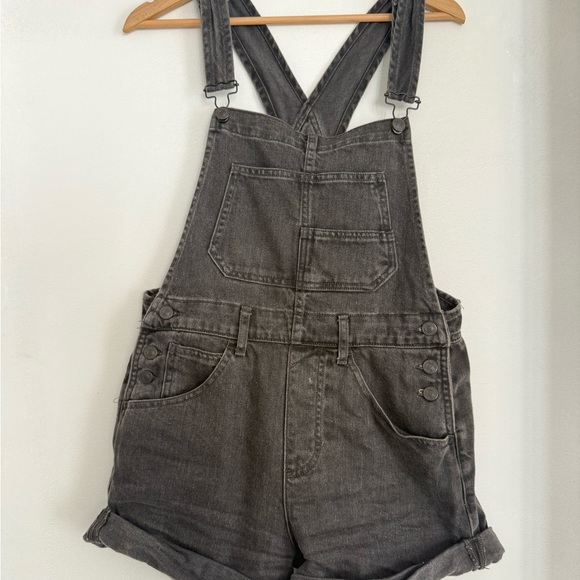 Free People Denim - Free People Black Denim Overalls